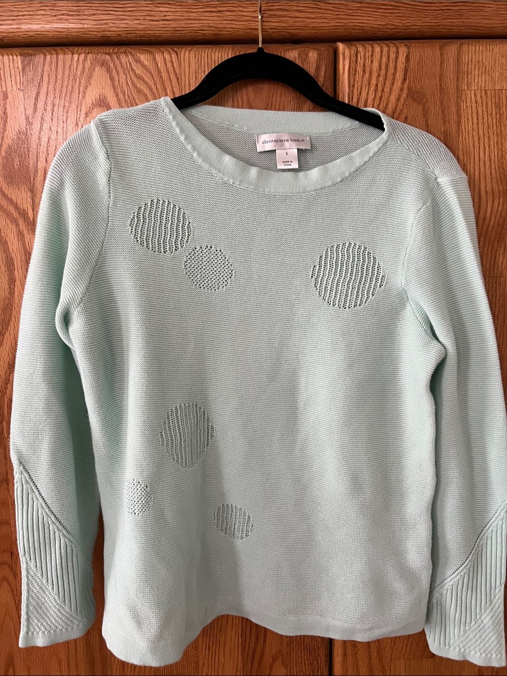 Christopher & Banks crewneck 100% cotton  mint green sweater